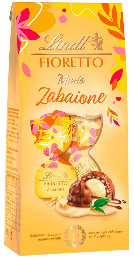 Lindt Fioretto Zabaione Minis 115g Produktbild  KI-generiertes Bild