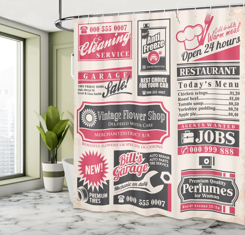 LB Tenda Doccia Retrò 180x180 Cm – Tema Streghe, Libri Magici E Teschi Gotici. Impermeabile E Antimuffa, Con 12 Ganci Inclusi. Per Bagno E Non Solo.