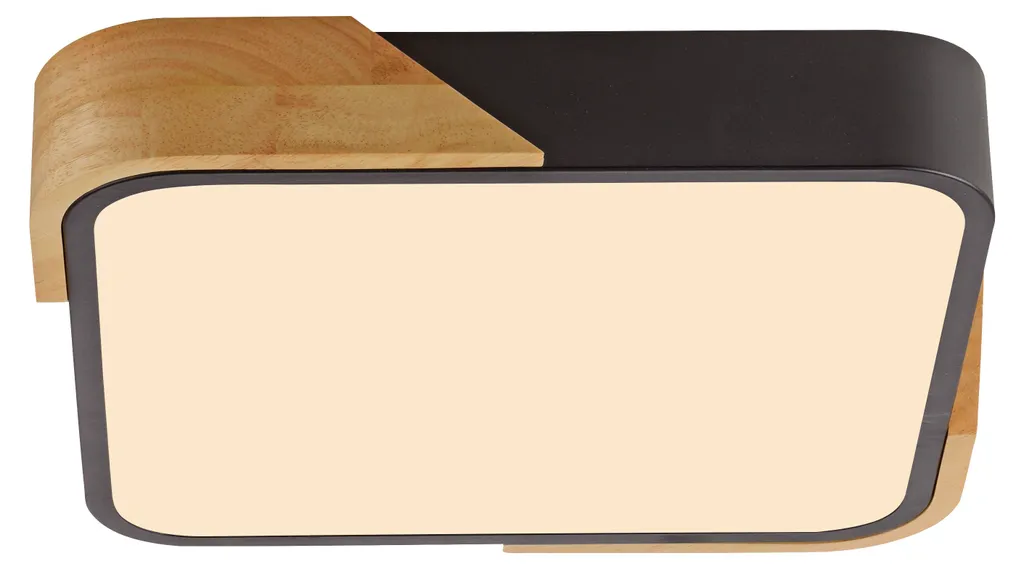 Luminaire LED 24W métal noir BILA 1100 lumens 32x32 cm style moderne