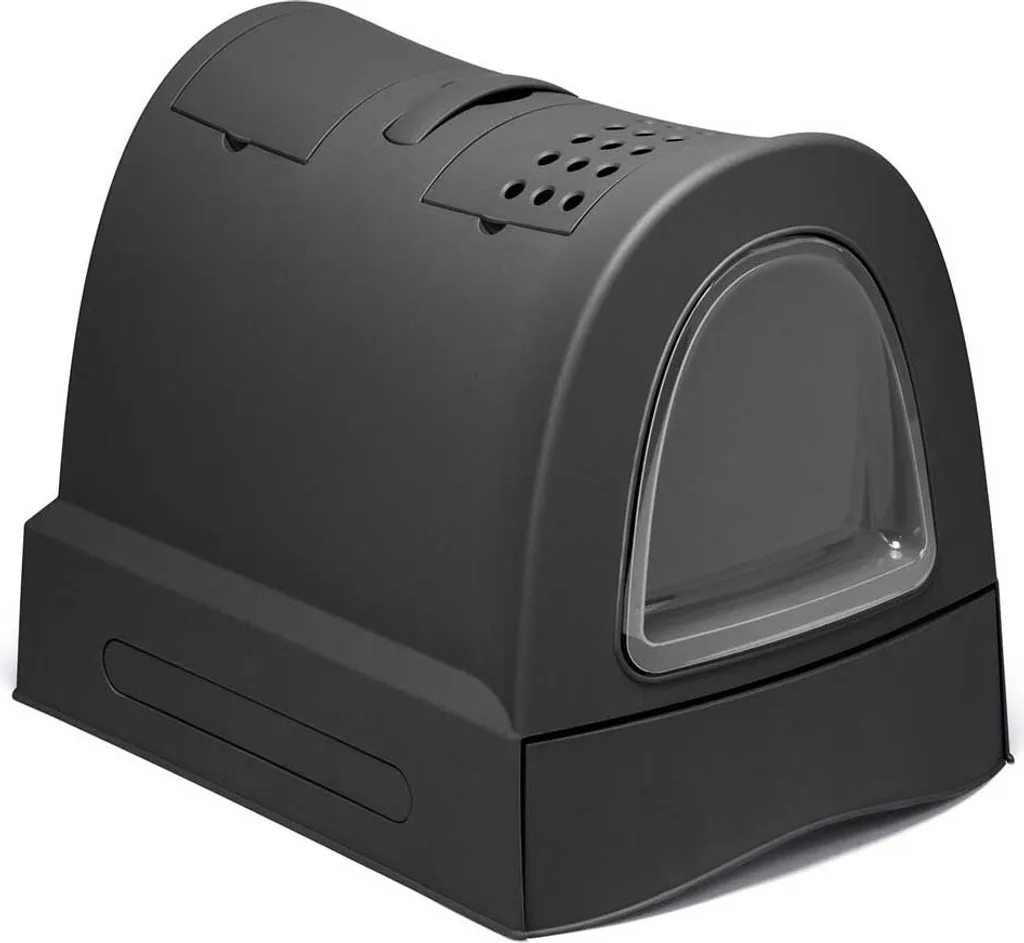 Nettoyage facile : bac à litière Imac Zuma à tiroir coulissant gris