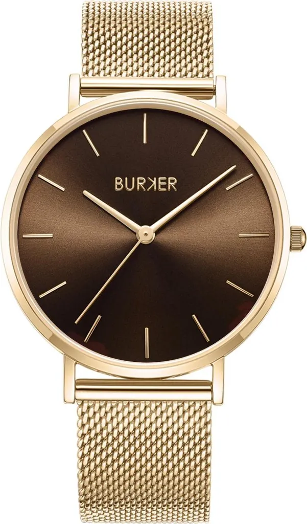 BURKER Ruby Orologio 38mm Oro Marrone: Poesia al Polso in Acciaio
