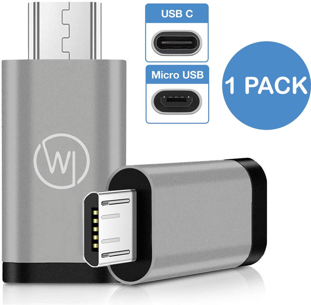 Wicked Chili MicroUSB auf USB C OTG (On-The-Go) Adapter kompatibel mit Huawei EnVizion 360 und USB-C Kameras für Smartphone - Micro-USB OTG auf Ty...