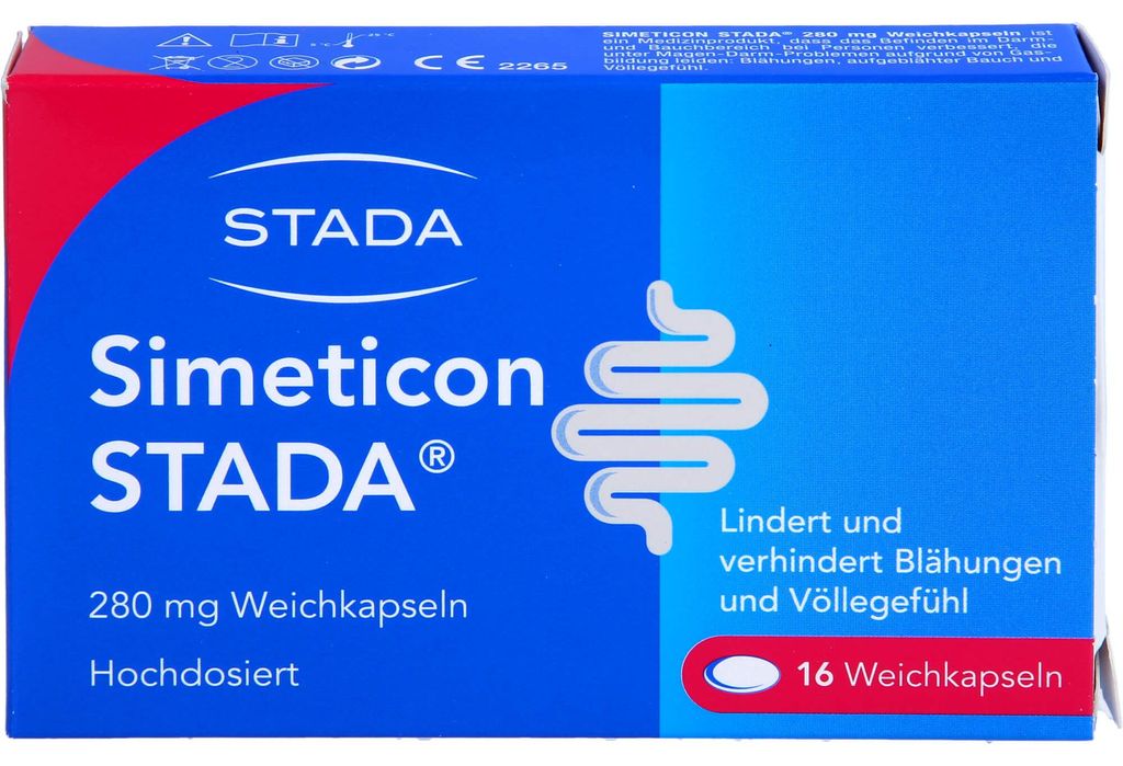 STADA Simeticon 280 mg capsules molles soulage et prévient Image du produit 