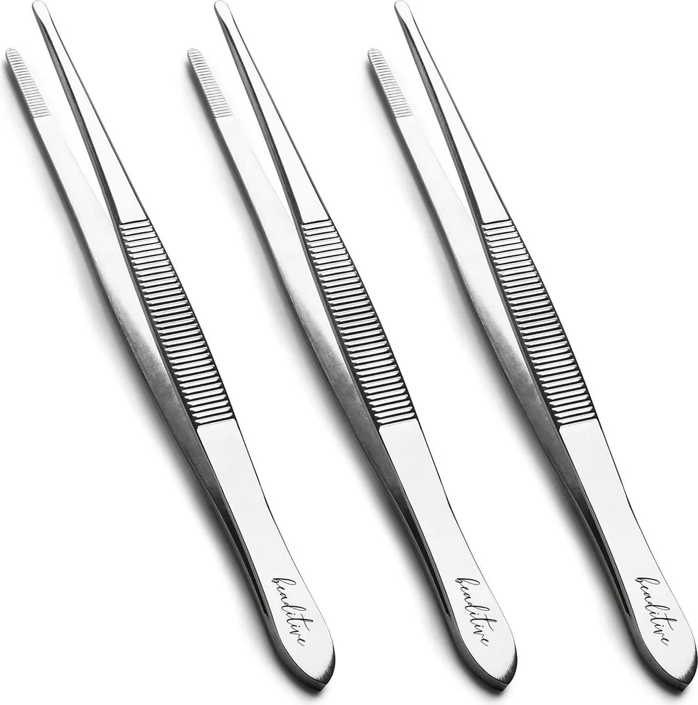 Kit 3 Pinzette Professionali 14cm per Infilatura Macchina da Cucire