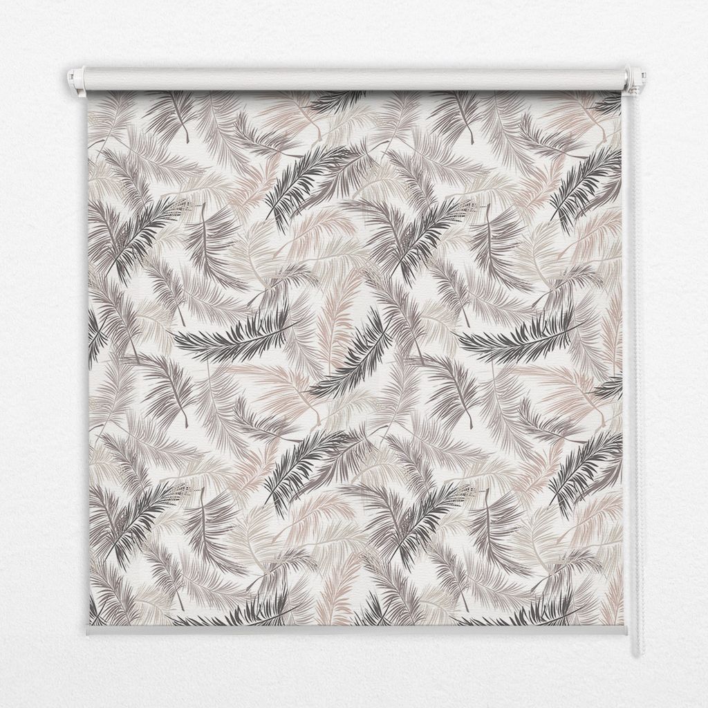 Seitenzug-Rollo Fensterrollo Jalousie - Thermo-Rollo Verdunkelungsrollo - 70x140 cm - Pflanzenblätter