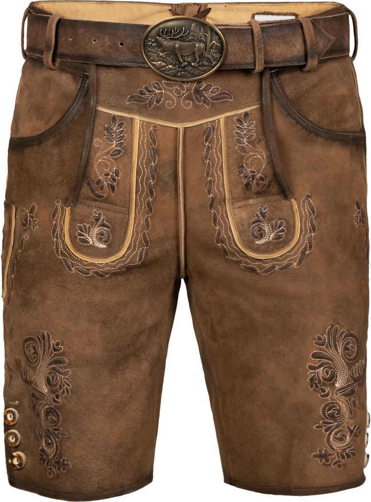 Edelnice Kurze Wildbock Lederhose Markus 50