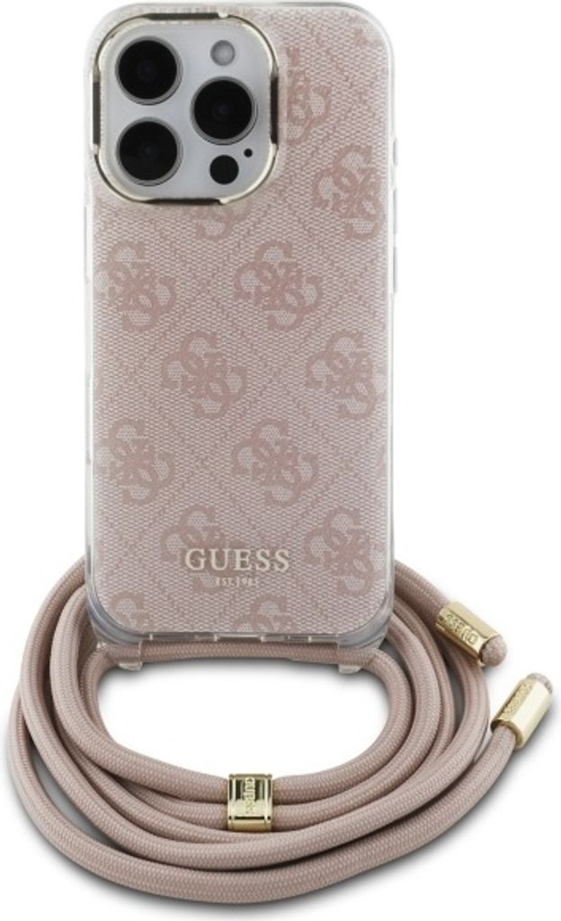 CG Mobile Guess GUHCP16L4GMGPI - Cover Rigida Per IPhone 16 Pro (6,3") Con Logo Guess – Colore Rosa, Stile Elegante E Protezione Antiurto - 6