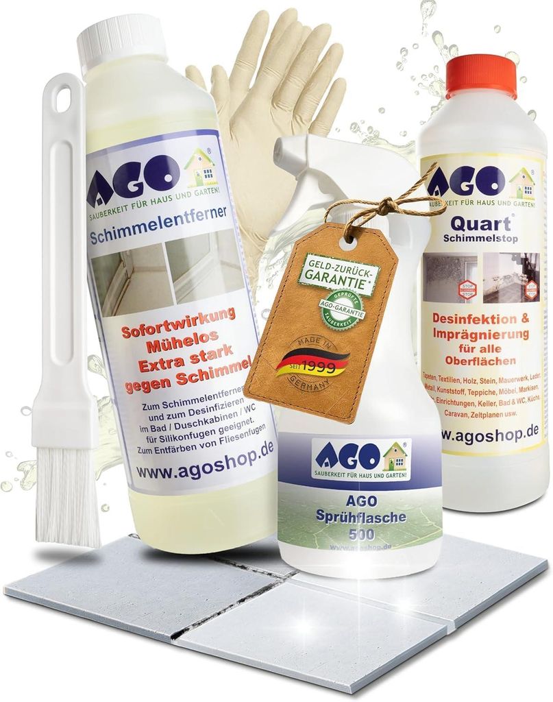 AGO Set 4-teilig Schimmelentferner & Schimmelstop je 500ml/ Produktbild 