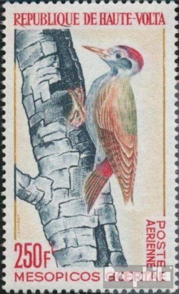 Briefmarken Obervolta 1964 Mi 153 (kompl.Ausg.) postfrisch Graubrustspecht