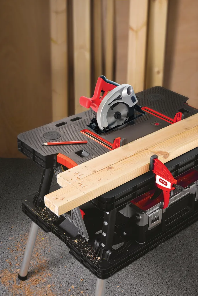 Établi pliant transportable KETER avec plateau de serrage polyvalent - 9