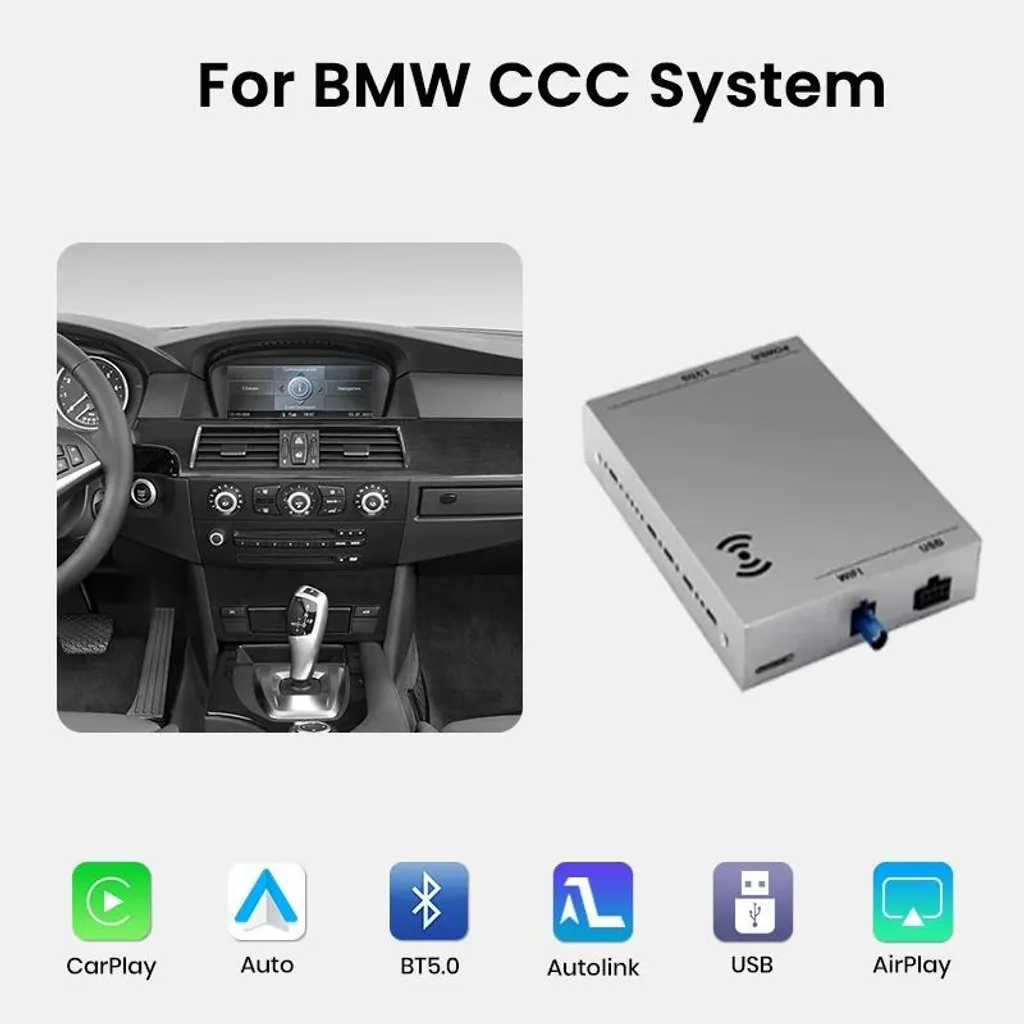 Interface Vidéo CarPlay Android Auto sans fil BMW E60 E63 E90 CCC - 2