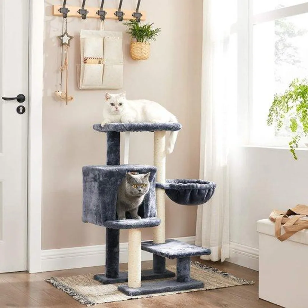Niche pour chat design cage à crabes avec lit lumineux et bois naturel