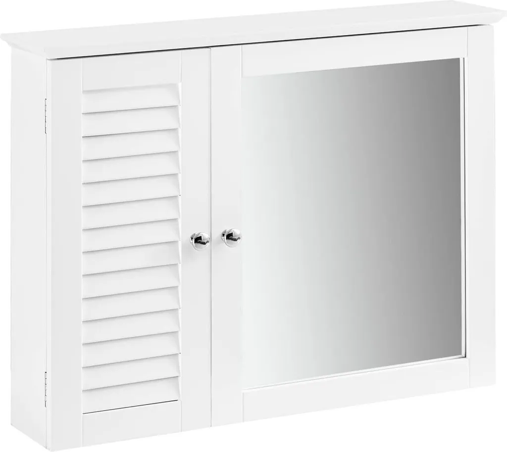 SoBuy Armadietto Specchio Bagno 65x15x49 cm | Pensile Sospeso Salvaspazio