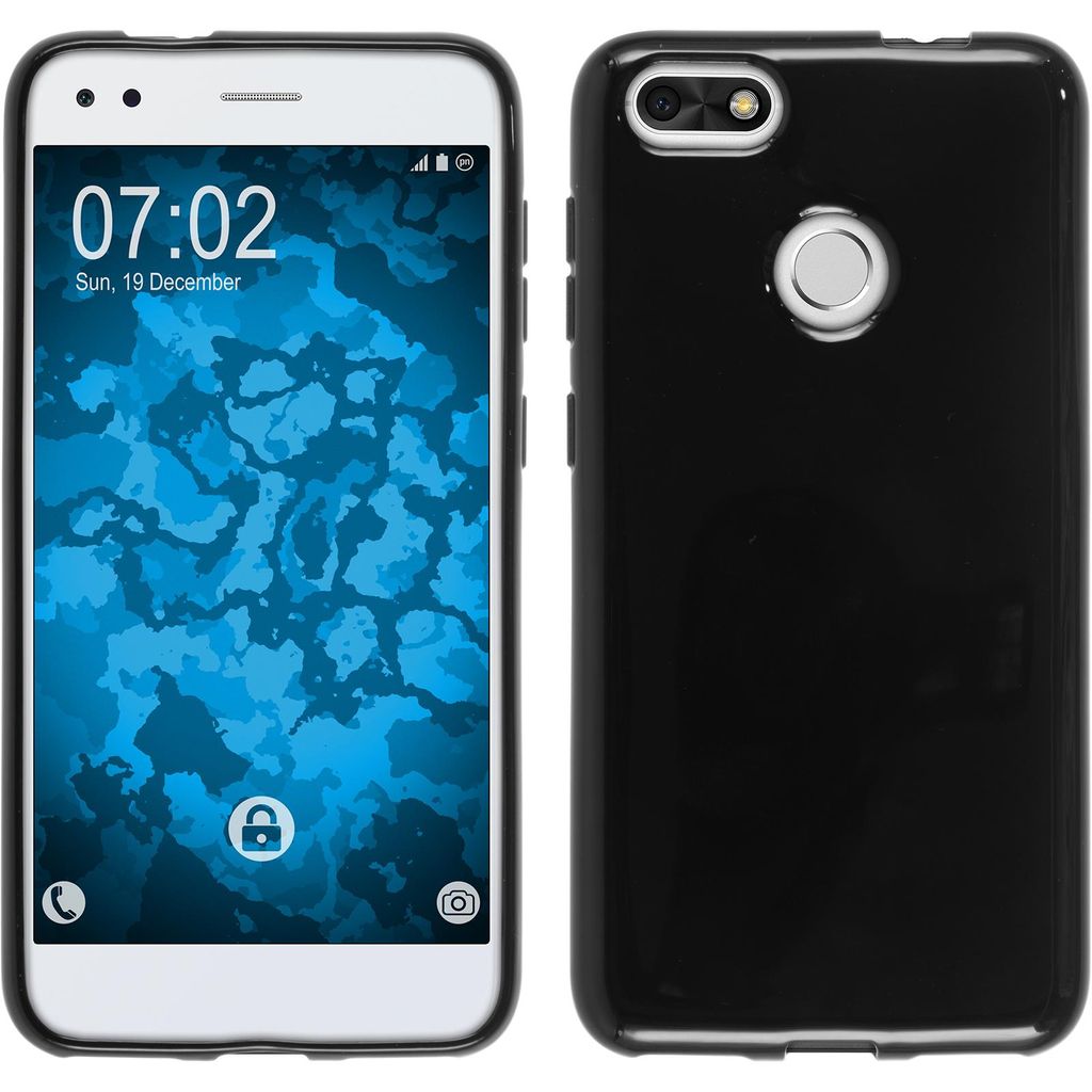 PhoneNatic Case kompatibel mit Huawei P9 Lite Mini - schwarz Silikon Hülle Cover