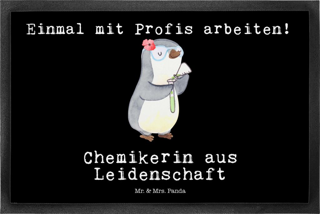 Mr. & Mrs. Panda Schmutzfangmatte Chemikerin Leidenschaft Produktbild 