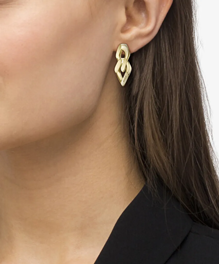 Boucles d'oreilles plaquées or Liens 1580523 au design entrelacé chic - 2