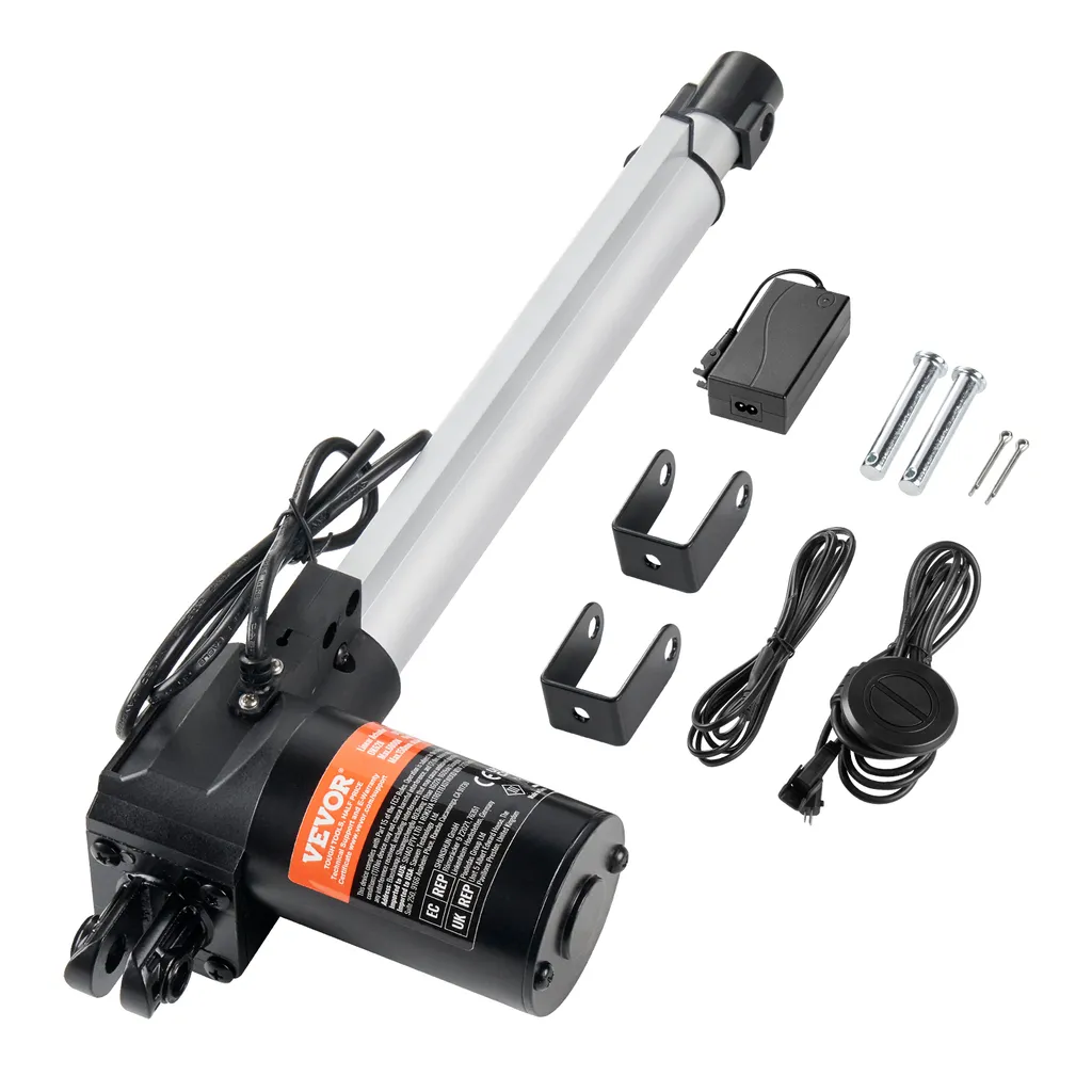 Vérin Linéaire VEVOR 24V 250mm Haute Vitesse 1000N avec Alimentation