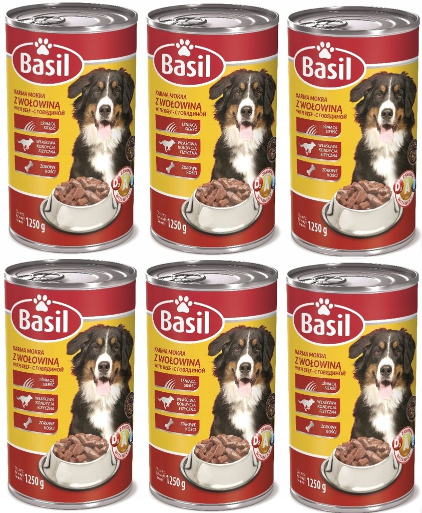 Karma mokra Basil 1250g MIX SMAKÓW dla psa 18szt. Zdjęcie produktu 