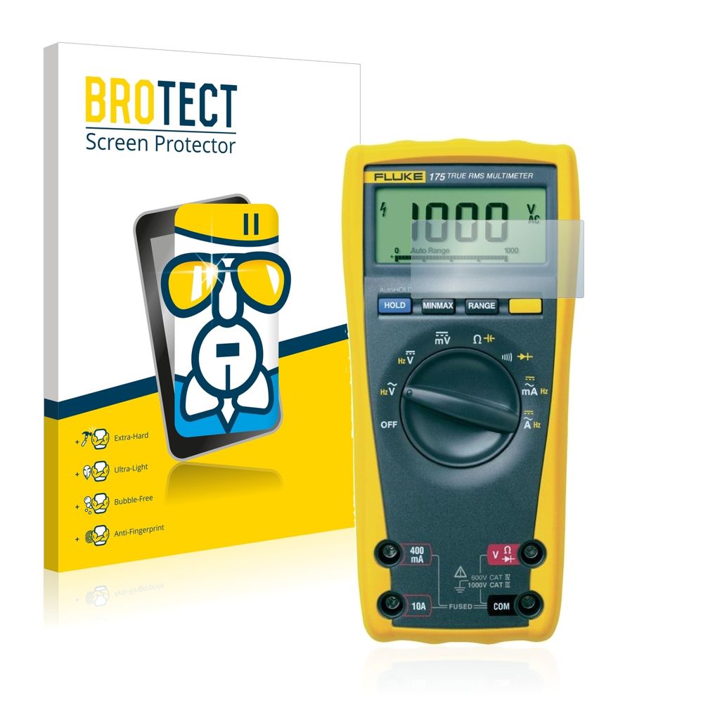 BROTECT Schutzglas für Fluke MultiMeter 175/ 179 Schutzfolie Panzer Folie Glas Display Schutz klar