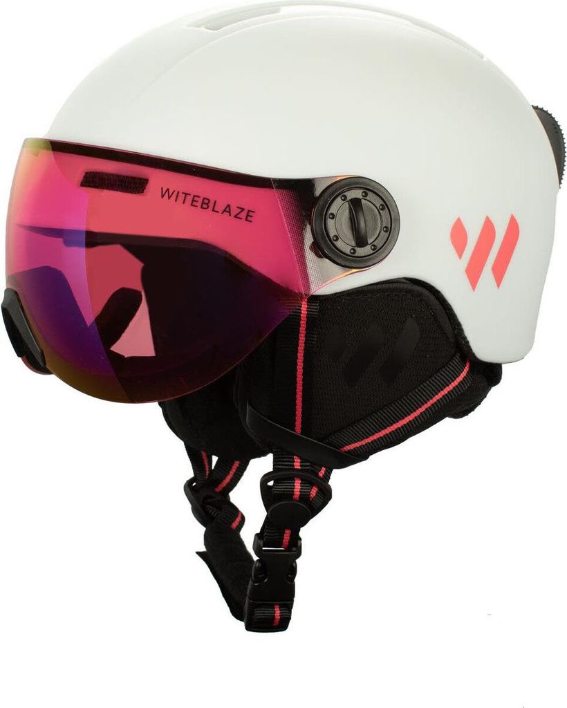 Witeblaze VISOR PRO Junior Skihelm Visier Helmset Kinder weiß 49-51