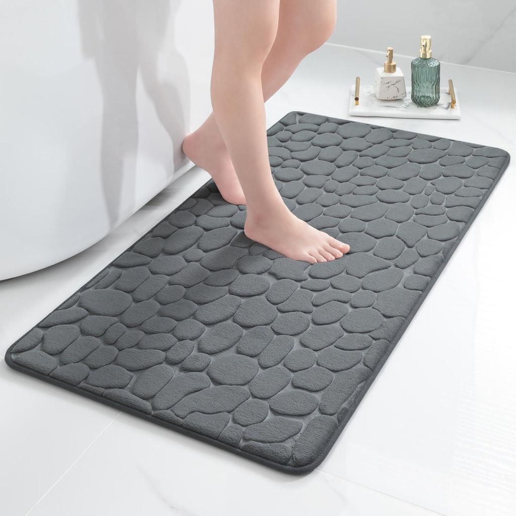 Badematte aus Memory-Schaum, Duschmatte aus Memory-Schaum, saugfähige Badematte, Badteppich, Duschmatte, dekorative Fußmatte, rutschfeste Matte f...
