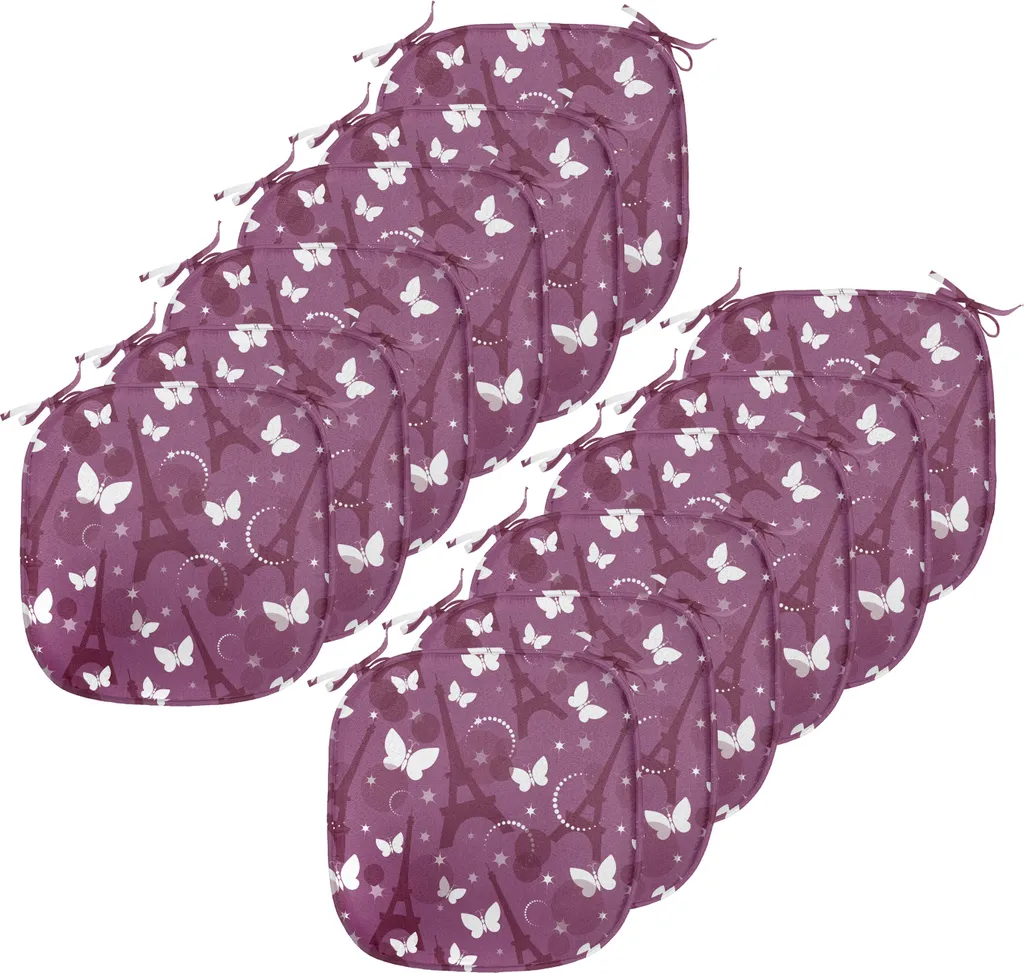 Occasione! 12 Cuscini Sedie 40x40 ABAKUHAUS Violet Plum Bianco