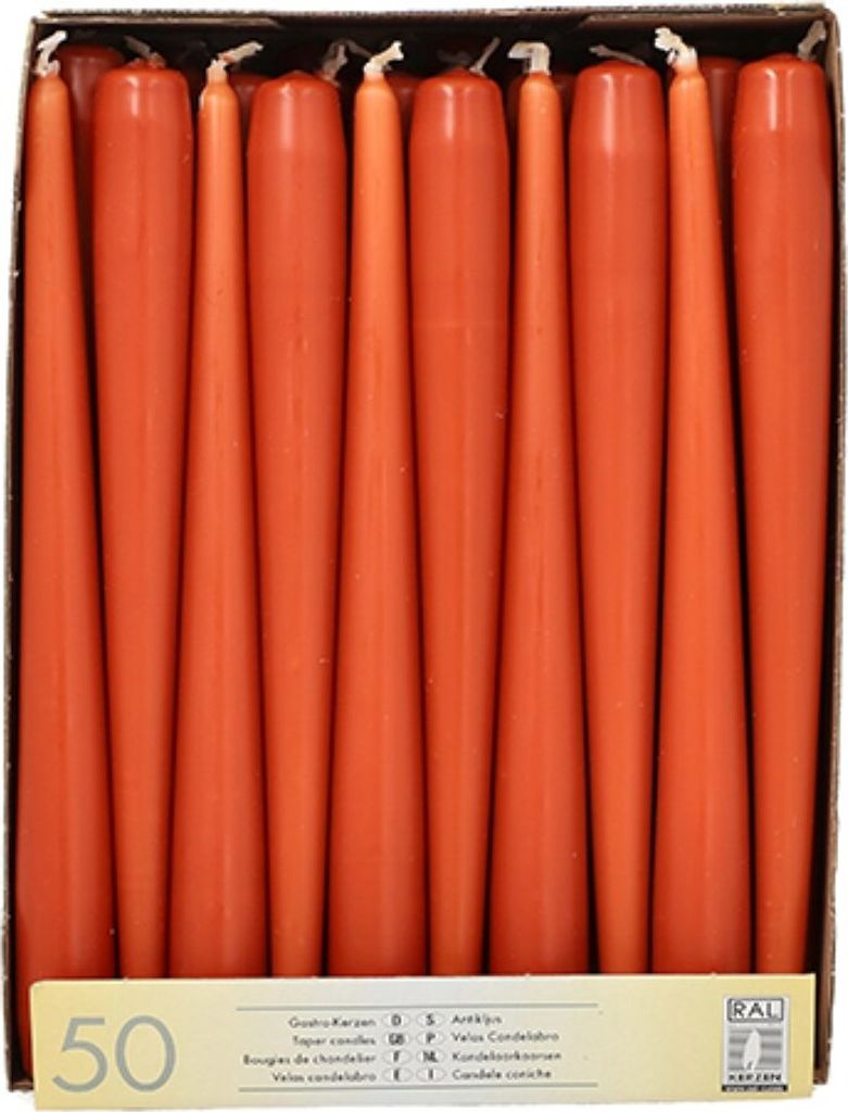 STARPAK Leuchterkerzen 22 mm rost 50er Pack Produktbild 