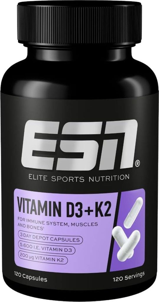 ESN Vitamin D3+K2- 120 Kapseln Produktbild 