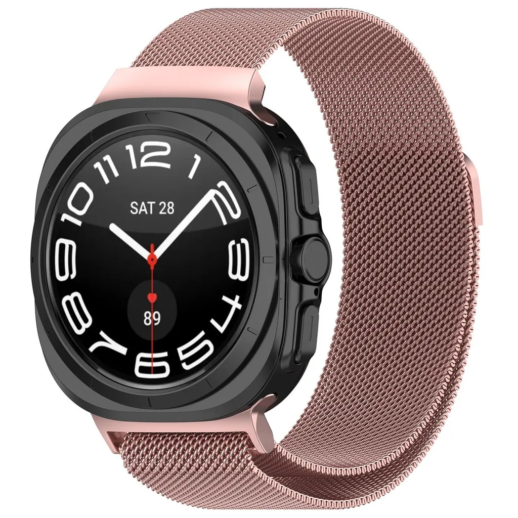 Cinturino Milano Samsung Galaxy Watch Ultra 47mm Acciaio Magnetico Rosa