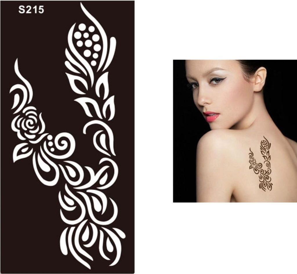 Henna Tattoo Schablone Airbrush Stencil Blume