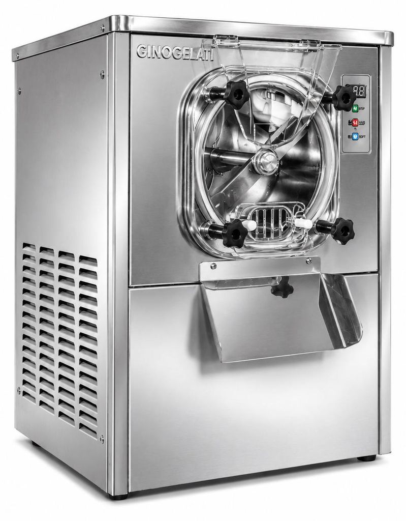 Gino Gelati Speiseeismaschine Gastro 15L 1200W Kompressor Edelstahl