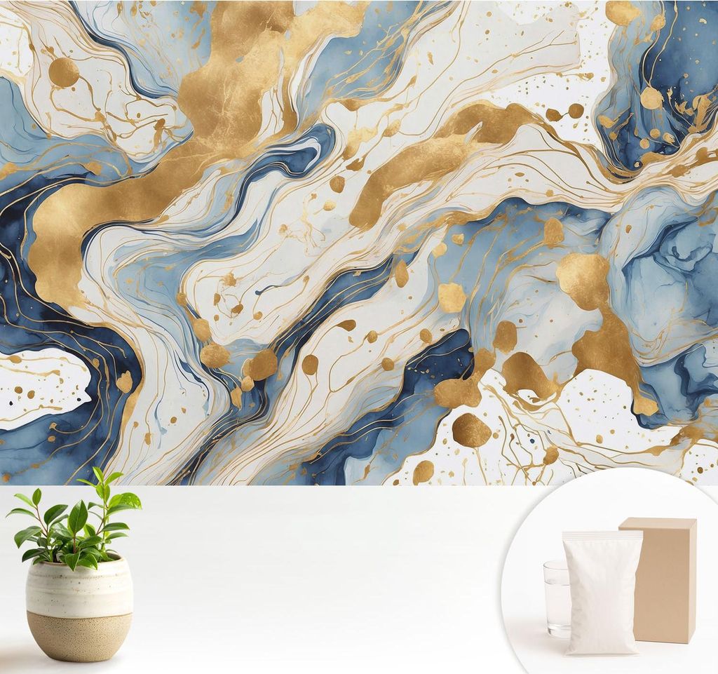 Fototapete - 104x70 cm - Tapete - Wandtapete - Wandbilder - Dekofolie - Tapete Folie - Wand - Dekoration - Wohnzimmer - Abstrakte Eleganz