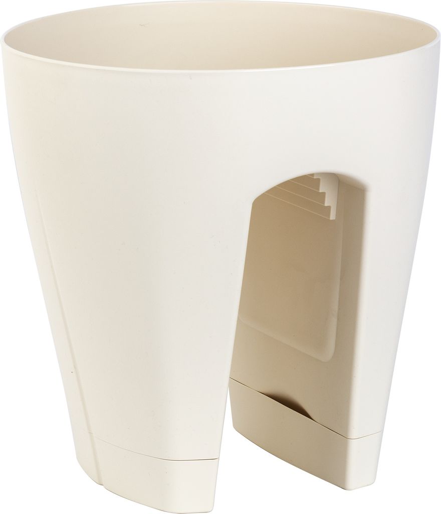 Blumentopf für Geländer Blumenkasten Geländerkasten Balkonkiste in beige