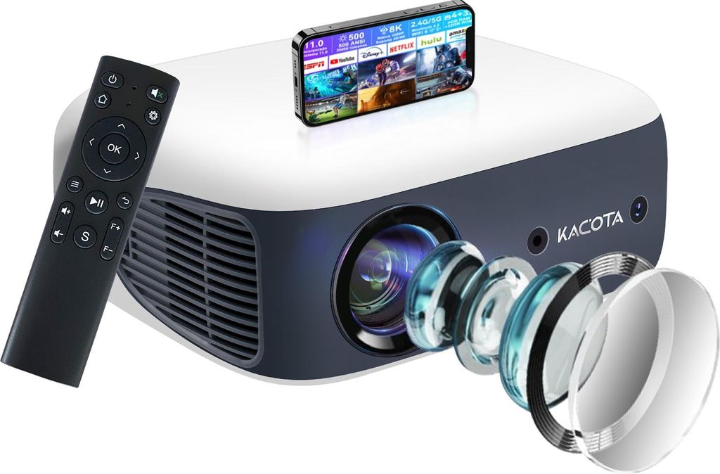 L007 Full HD Beamer, 1080p Projektor, 500 ANSI, Auto Produktbild 