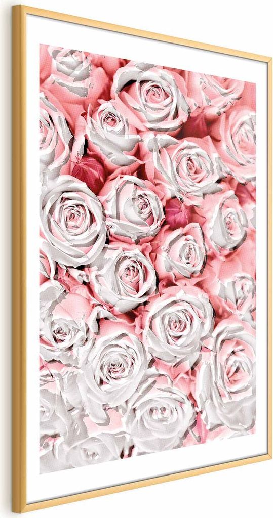 Posterpapier Poster - White Roses 60x90 cm Blumen b-C-0337-ao-a