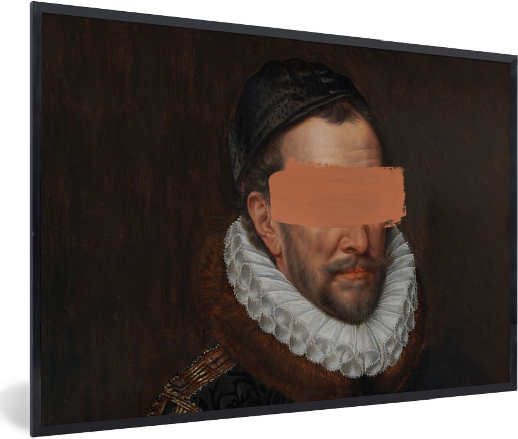 MuchoWow Gerahmtes Poster Wilhelm von Oranien - Adriaen Thomasz - Gemälde 30x20 cm - Poster mit Schwarzem Bilderrahmen Wandposter Rahmen Foto Bi...
