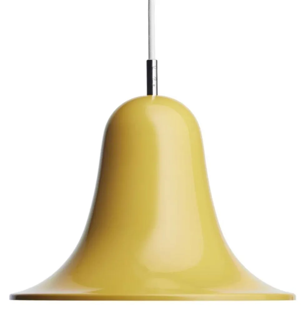 Plafonnier suspendu en métal jaune Verpan Pantop 23 cm luminaire déco