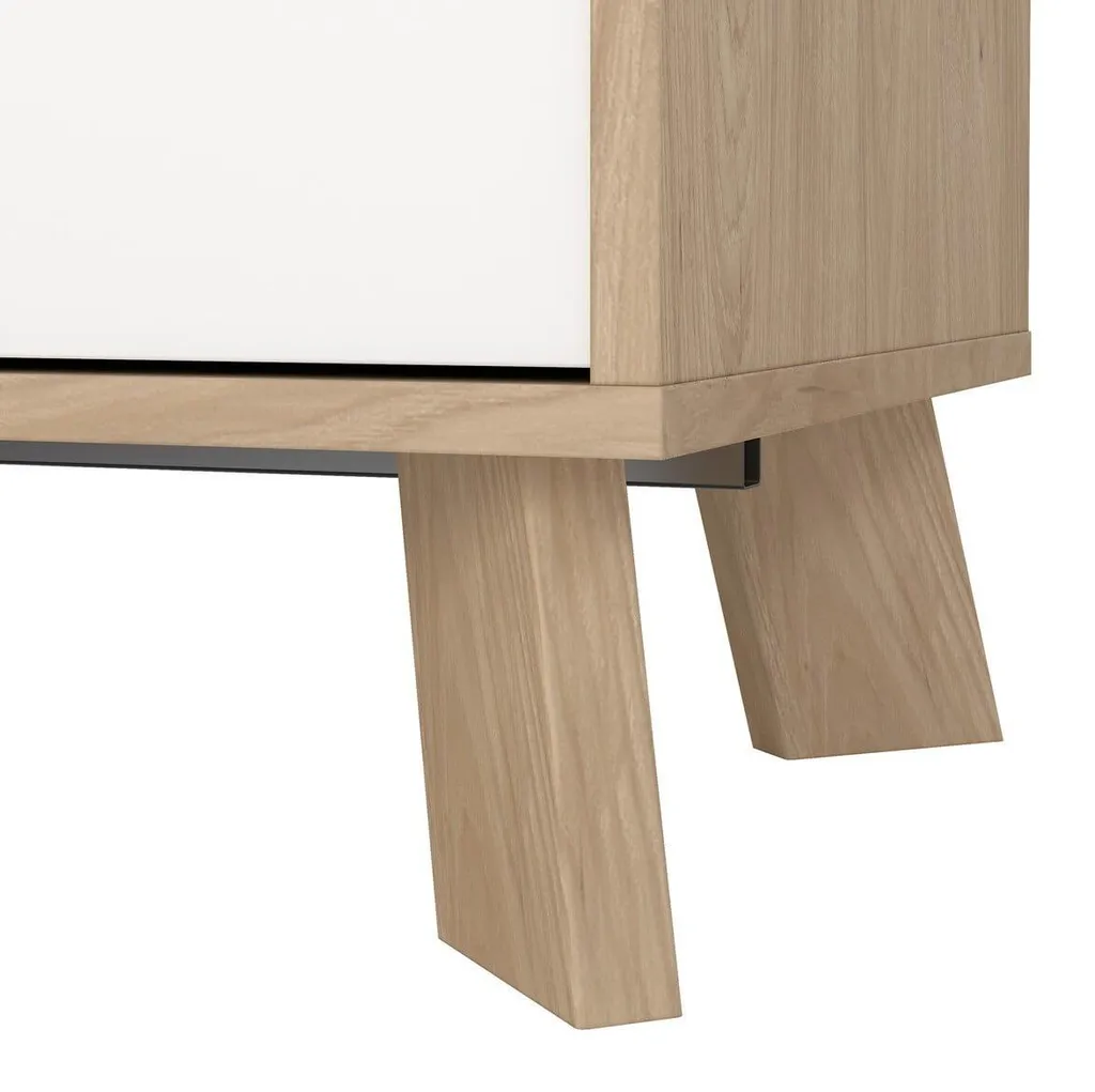 Buffet STORM : Solution Gain de Place Chêne et Blanc 147,2 cm - 7