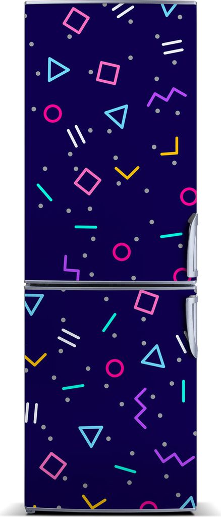 Tulup Kühlschrankdekoration - Magnetmatte - 60 cm x 180 cm - Magnet auf dem Kühlschrank - Geometrischer Hintergrund