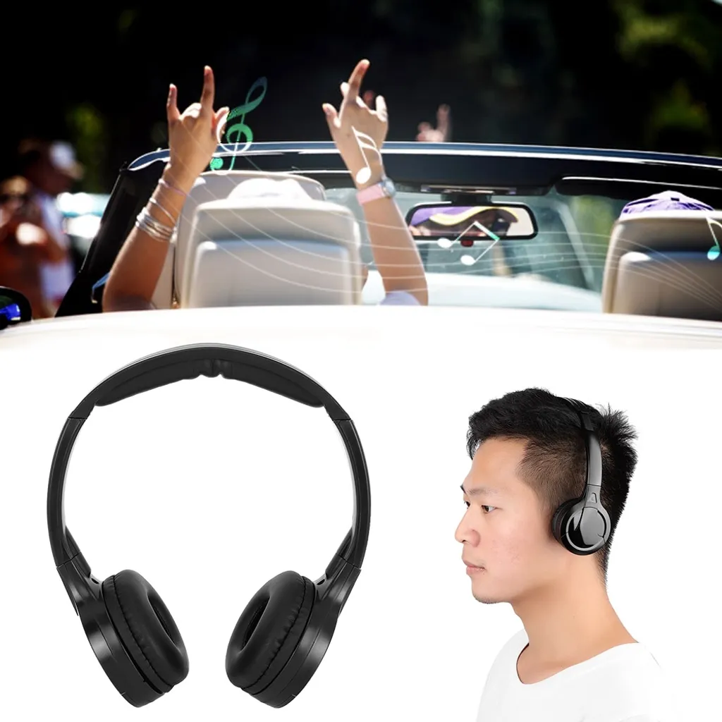 Cuffie IR Auto Dual Channel: Auricolari Wireless Infrarossi Universali - 6