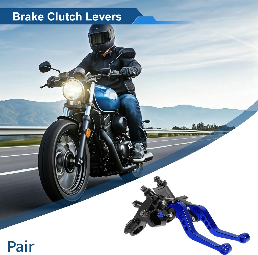 Kurz Brems- und Kupplungshebel für Honda für Kawasaki für Suzuki für Yamaha Verstellbare Motorrad Lenker Bremshebel Aluminiumlegierung Einfarbi...