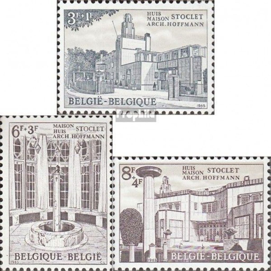 Briefmarken Belgien 1965 Mi 1394-1396 (kompl.Ausg.) postfrisch Stoclet - Haus