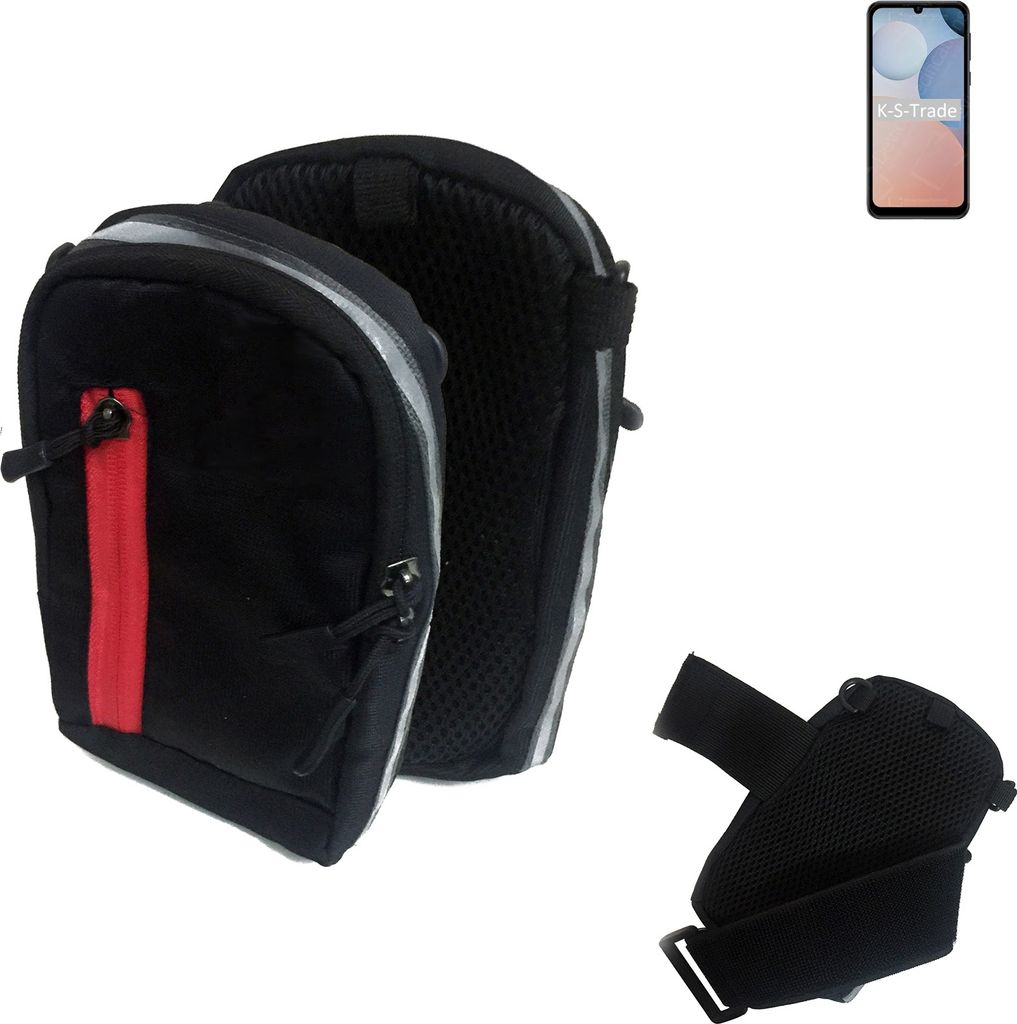 K-S-Trade Outdoor Gürteltasche Holster Umhängetasche kompatibel mit Ulefone Note 6T schwarz Handy Tasche Case travelbag Schutz Hülle Handy Hülle