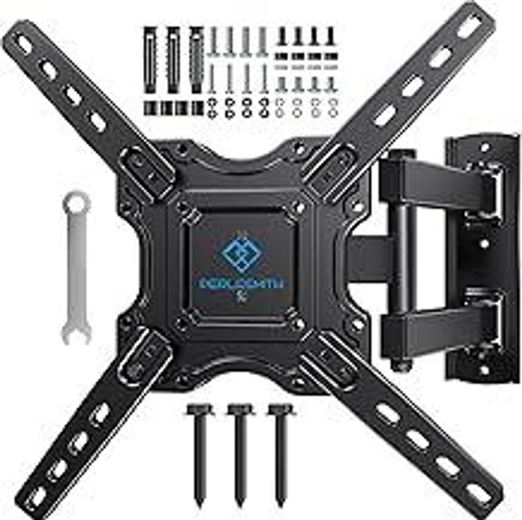 PERLESMITH TV Wandhalterung Schwenkbar Neigbar, Universelle TV Halterung für 26-60 Zoll LED/LCD/Plasma Flach & Curved Fernseher oder Monitor bis z...
