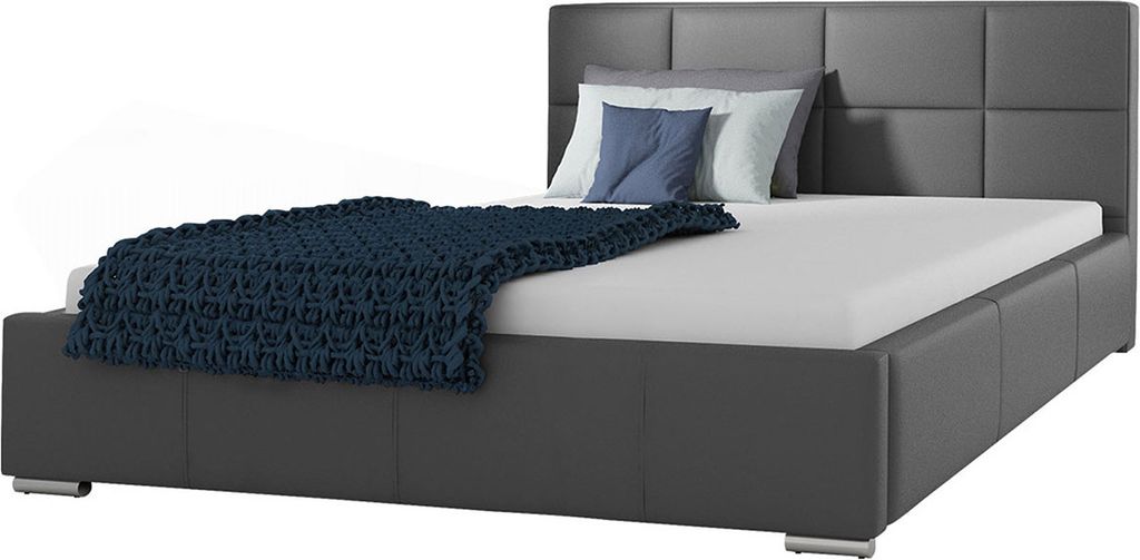 MIRJAN24 Polsterbett Marina, Bettkasten für die Bettwäsche mit Gasdruckfeder, Lattenrost aus Metall ist integriert (Farbe: Soft 020, Größe: 140...