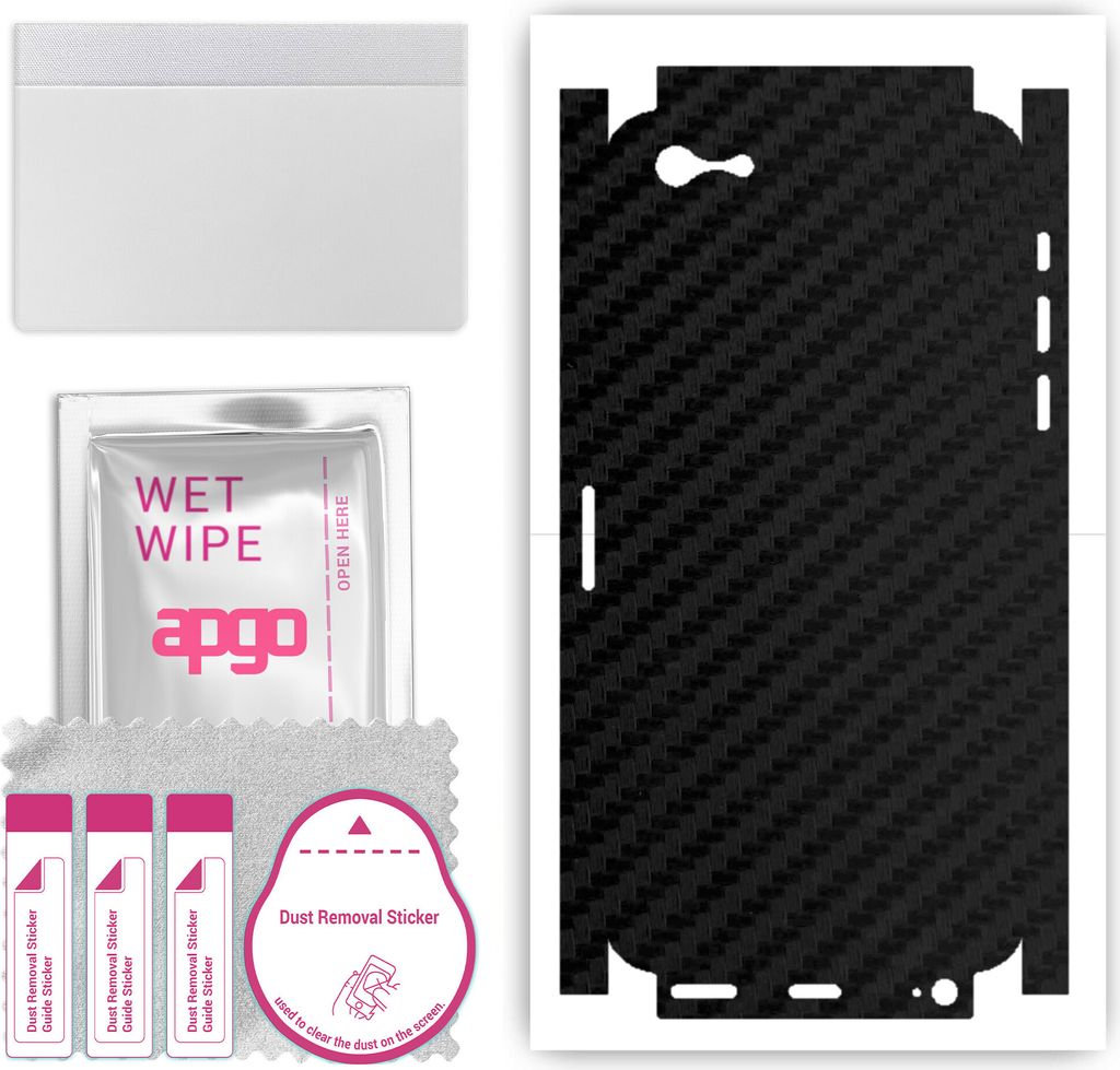 apgo Rückseite + Seiten Schutzfolie, Skin, kompatibel mit Apple iPhone SE 2016, Hinten Displayschutzfolie aus Vinylfolie, kratzfest, einfache Mont...