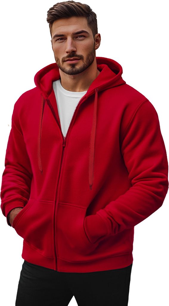 Herren Kapuzenpullover dunkelrote OZONEE JS/2008Z M