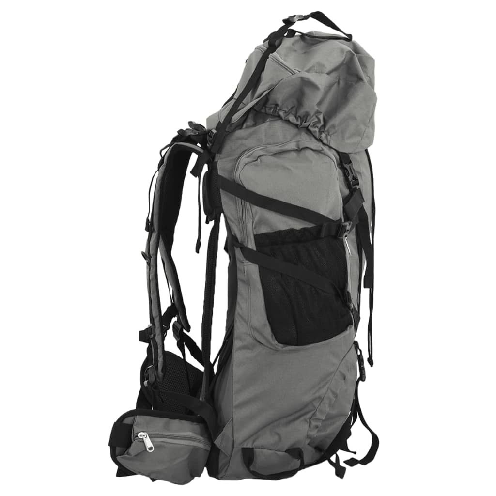 vidaXL Sac à dos de randonnée Gris 80 L Tissu Oxford Image du produit 