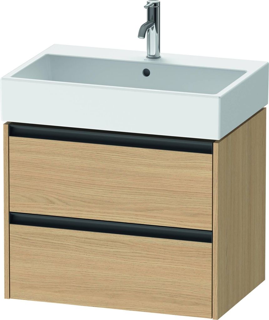 Duravit Ketho.2 Wastafelonderkast 68,4x46x54,9 cm Mat Natuur Eiken