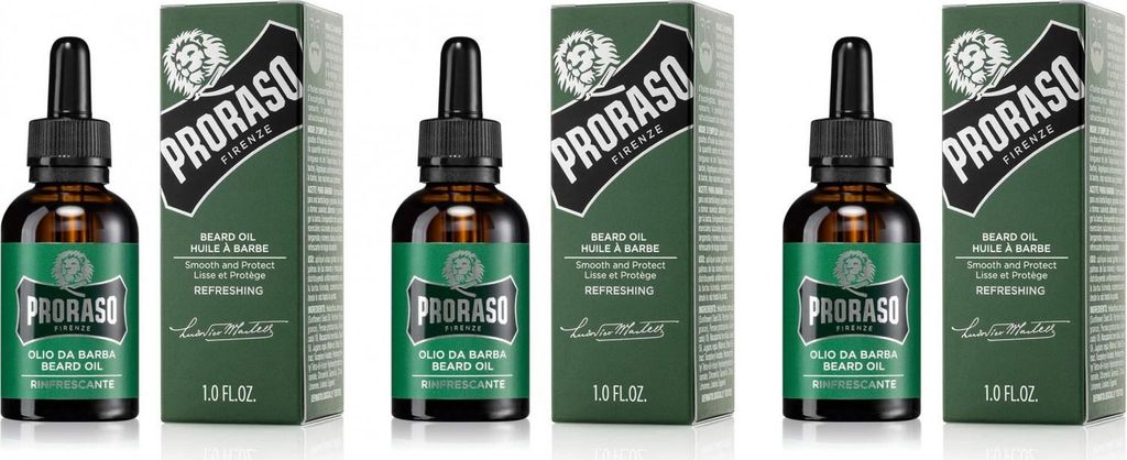 Beard Oil Refresh Smooth and Protect 3x30 ml
